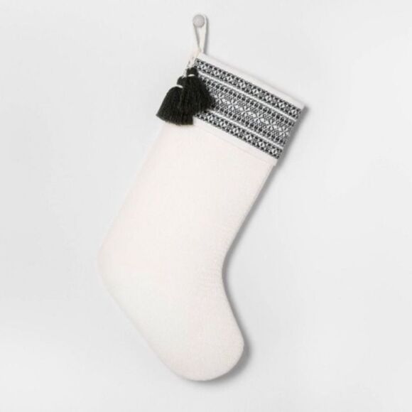 Hearth & Hand Ivy & Green Embroidered stocking
